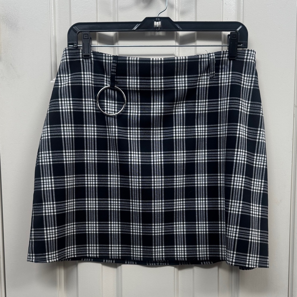I. Am. Gia.Plaid Black and White Mini Skirt